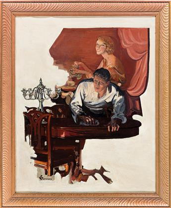 ELBERT McGRAN JACKSON (1896-1962) Waxing the old mahogany... [GOOD HOUSEKEEPING]